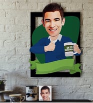 BK Gift Kişiye Özel Bay En İyi Öğretmen Karikatürlü 3D Ahşap Tablo