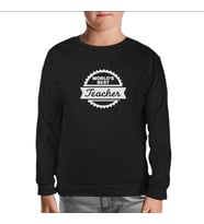 World's Best Teacher Öğretmenler Günü Siyah Çocuk Sweatshirt