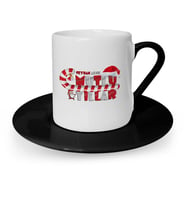 BK Gift Kişiye Özel Mutlu Yıllar Siyah Türk Kahvesi Fincanı  5