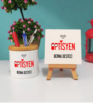 Optisyen Kalemlik ve Dekoratif Taş Baskı Seti
