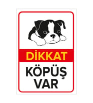 MIGNATIS - Dikkat Köpek Var Levhası Dikkat Köpüş Var - Sac Malzeme 50x70cm