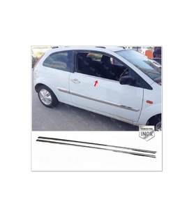 Ford Fiesta Krom Cam Çıtası 2 prç. 2001 - 2008 P. Çelik (COUPE)