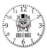 Banda Guns N´ Roses Duvar Saati Bombeli Gercek Cam
