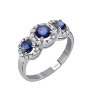 Sirius Safir ve Pırlanta Taşlı Tria Yüzük 0704R0306