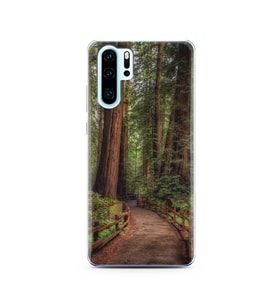Orman Yol Tasarımlı Süper Şeffaf Silikon Telefon Kılıfı Huawei P30 Pro 