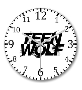Teen Wolf3 Duvar Saati Bombeli Gercek Cam