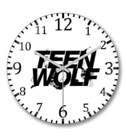 Teen Wolf3 Duvar Saati Bombeli Gercek Cam