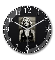 Marilyn Monroe1 Duvar Saati Bombeli Gercek Cam