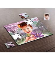 BK Gift Kişiye Özel Bebek Karikatürlü Ahşap Puzzle-2