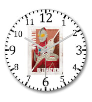 Ultraman Ultraseven Duvar Saati Bombeli Gercek Cam