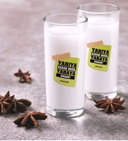 BK Gift Kişiye Özel Renkli Baskılı Yarıya Kadar Değil Yaraya Kadar İkili Rakı Bardağı Seti-3 (Beyaz)