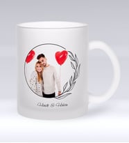 BK Gift Kişiye Özel İsimli Fotoğraflı Buzlu Cam Kupa Bardak-25 (Beyaz)
