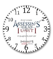 Comosele Assassin's Creed Unity Duvar Saati Bombeli Gercek Cam