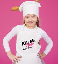 BK Gift Kişiye Özel Küçük Şef Kız Çocuk Mutfak Önlüğü  3