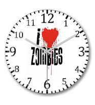 Zombiestop Duvar Saati Bombeli Gercek Cam