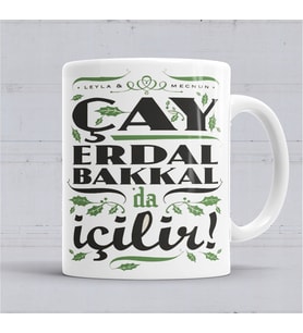 Erdal Bakkal Çay Erdal Bakkalda İçilir Kupa Bardak Porselen