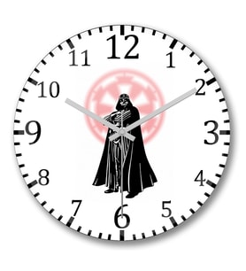 Darth Imperio Duvar Saati Bombeli Gercek Cam