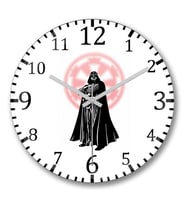 Darth Imperio Duvar Saati Bombeli Gercek Cam