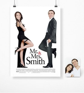 BK Gift Kişiye Özel Mr  Mrs Smith Film Afişi Poster 50 X 70 Cm