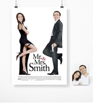 BK Gift Kişiye Özel Mr  Mrs Smith Film Afişi Poster 50 X 70 Cm