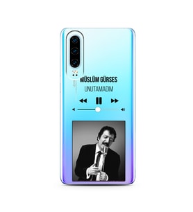 Müslüm Gürses Mp3 Tasarımlı Süper Şeffaf Silikon Telefon Kılıfı Huawei P30  