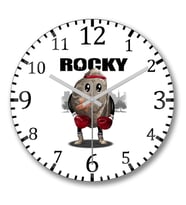 Rocky Boks Duvar Saati Bombeli Gercek Cam