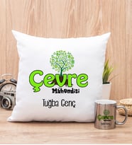 Çevre Mühendisi Yastık ve Silver Kupa Bardak