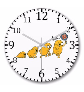 Adventure Time Bacon  Pancakes Duvar Saati Bombeli Gercek Cam
