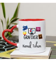 Grafiker Kupa Bardağı Kalpli