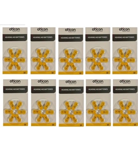 Oticon 10 Numara İşitme Cihaz Pili 6x10 (60 Adet)