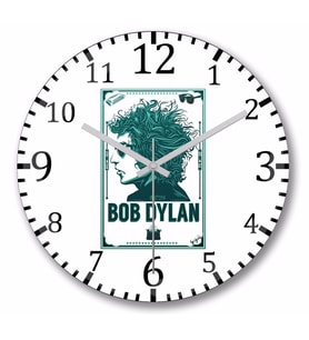 Bob  Dylan Duvar Saati Bombeli Gercek Cam