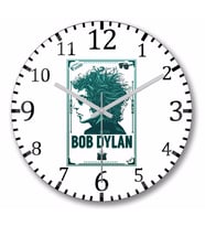 Bob  Dylan Duvar Saati Bombeli Gercek Cam