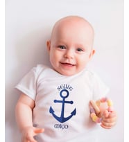 Pia Baby T2019-10 %100 Pamuk İsme Özel Çapalı Bebek Body