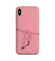 Iphone Xs Çizgi Tasarımlı Pudra Lansman Telefon Kılıfı