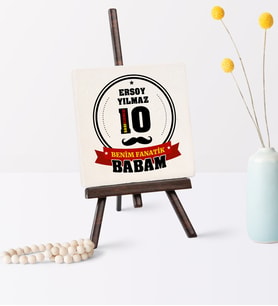 Babalar Gününe Özel Benim Fanatik Babam Şovaleli Doğal Taş  2