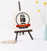 Babalar Gününe Özel Benim Fanatik Babam Şovaleli Doğal Taş  2