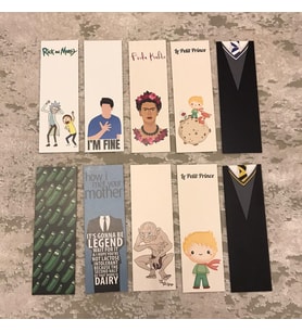 10Lu Dizi Film Karışık Desenli Kitap Ayraç Seti