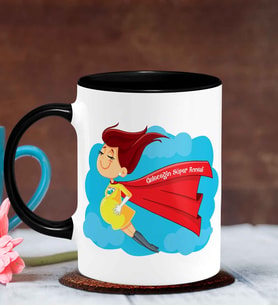 BK Gift Kişiye Özel Anneler Günü Temalı Siyah Kupa Bardak S4