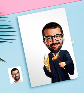 BK Gift Kişiye Özel Bay Hakim Karikatürlü Defter