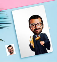 BK Gift Kişiye Özel Bay Hakim Karikatürlü Defter