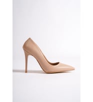 Ten Rengi Yüksek Topuklu Stiletto Ayakkabı - Lapita