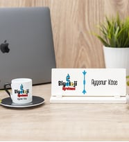Biyoloji Öğretmeni Siyah Türk Kahvesi Fincanı Ve Masa İsimliği Hediye Seti