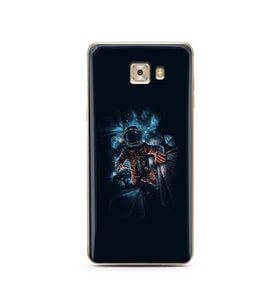 Uzay Boşluğu Tasarım Süper Şeffaf Silikon Telefon Kılıfı Samsung C7 Pro 