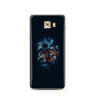 Uzay Boşluğu Tasarım Süper Şeffaf Silikon Telefon Kılıfı Samsung C7 Pro 
