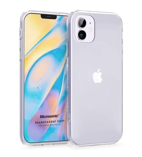 Microsonic Apple iPhone 12 Kılıf Transparent Soft Beyaz