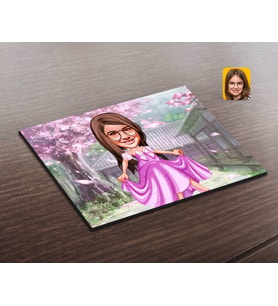 BK Gift Kişiye Özel Kız Çocuk Prenses Karikatürlü Ahşap Puzzle-1