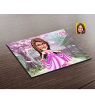 BK Gift Kişiye Özel Kız Çocuk Prenses Karikatürlü Ahşap Puzzle-1
