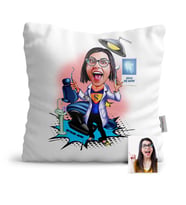 BK Gift Kişiye Özel Diş Hekimi Karikatür  Yastık  2