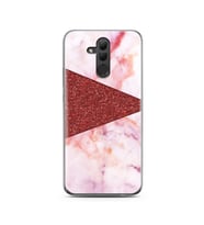Çapraz Mermer Tasarımlı Süper Şeffaf Silikon Telefon Kılıfı Huawei Mate 20 Lite