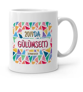 BK Gift Kişiye Özel 2020da Gülümse Beyaz Kupa Bardak  2